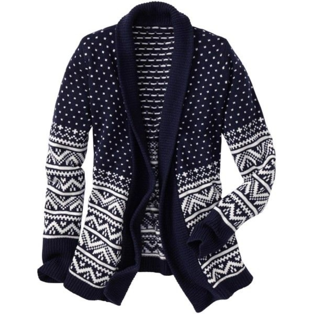 Gap fair isle open cardigan